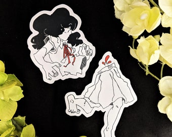 Floating Split Girl Waterproof Sticker!