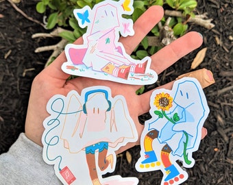 Cute Ghost Waterproof Sticker Set!