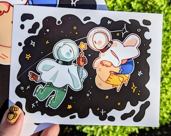 Mini Space Ghost Duo 4x5 Glossy Print!