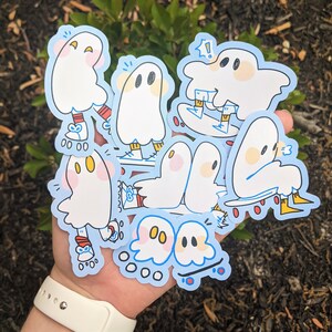 Silly Ghost Waterproof Sticker Set! - Etsy