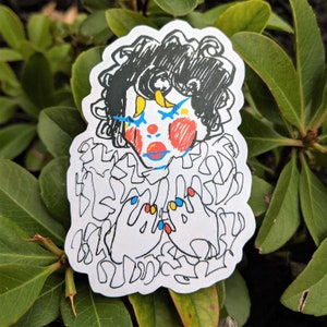 Sad Clown Waterproof Sticker!