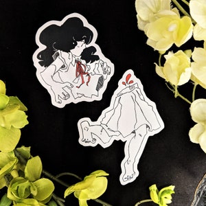 Floating Split Girl Waterproof Sticker!