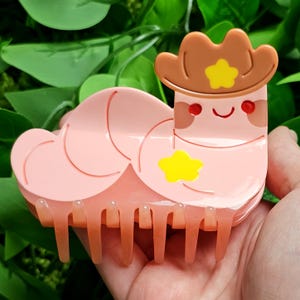 Barrette en forme de ver de cow-boy