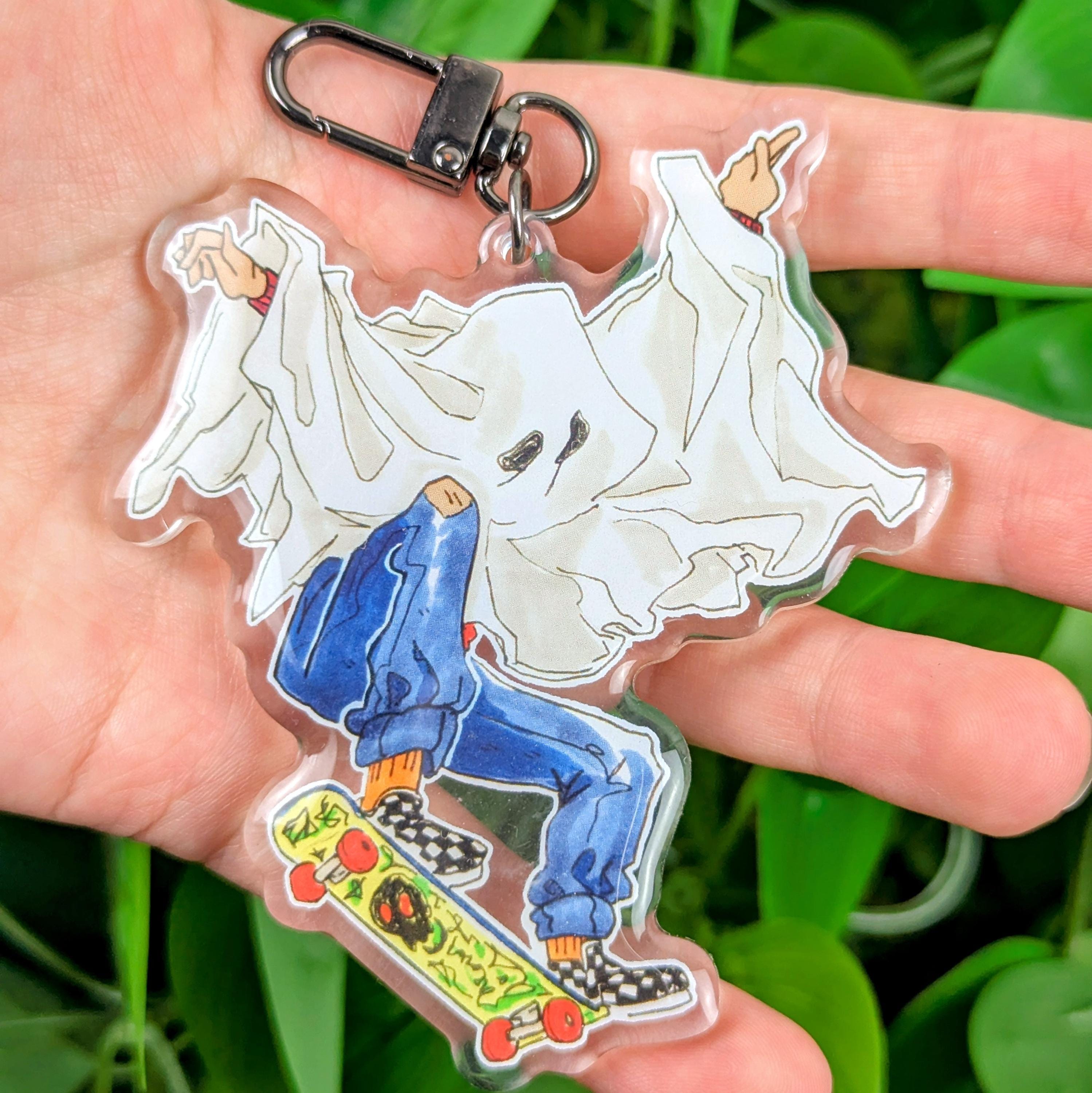Skater Ghost Keychain! - Etsy Canada