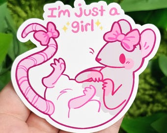 Just A Girl Rat Sticker!