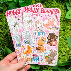 Hobby Bunnies Series 1 Sticker Sheet