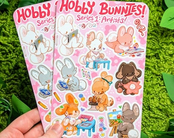 Hobby Bunnies Series 1 Sticker Sheet