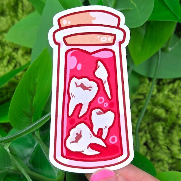 ¡Pegatina para botella de dientes!