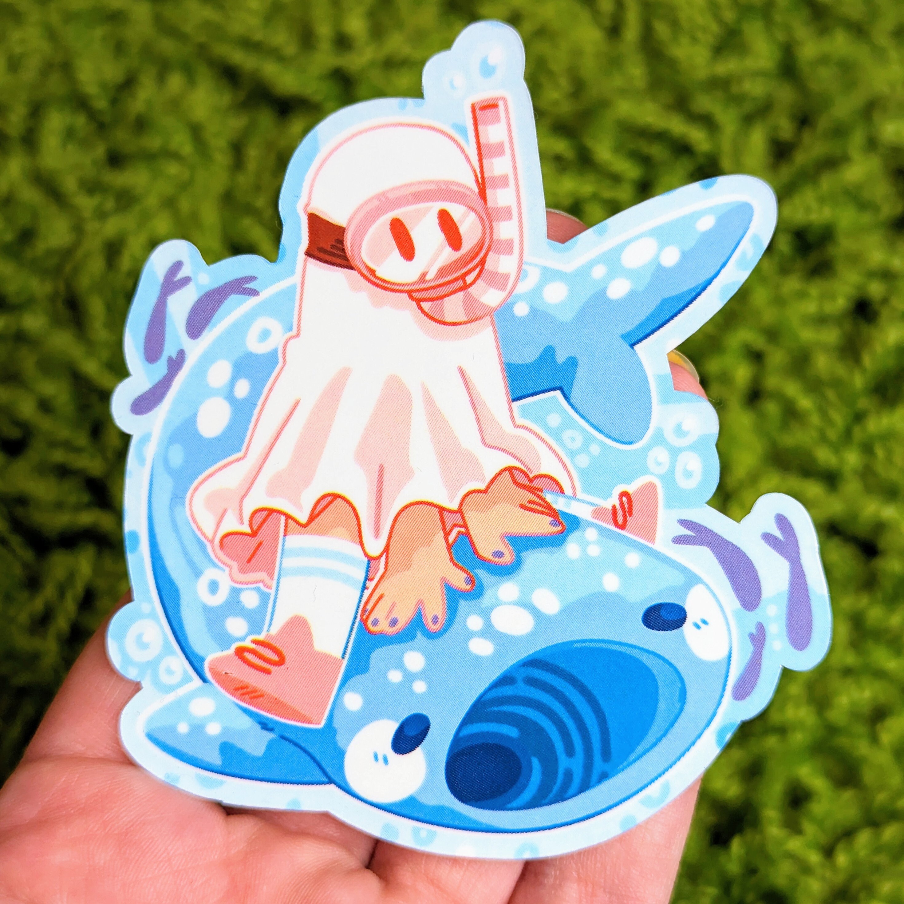 Cute Scuba Diving Ghost Waterproof Stickers! V10 - Etsy