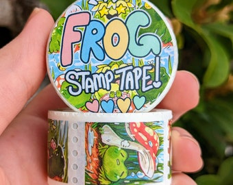 Bande Washi de timbre de grenouille ! 5m 2,5cm