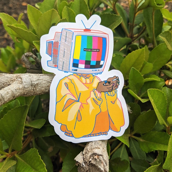 TV Head Waterproof Sticker!