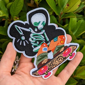 Skeleton Ghost Skater Patch!
