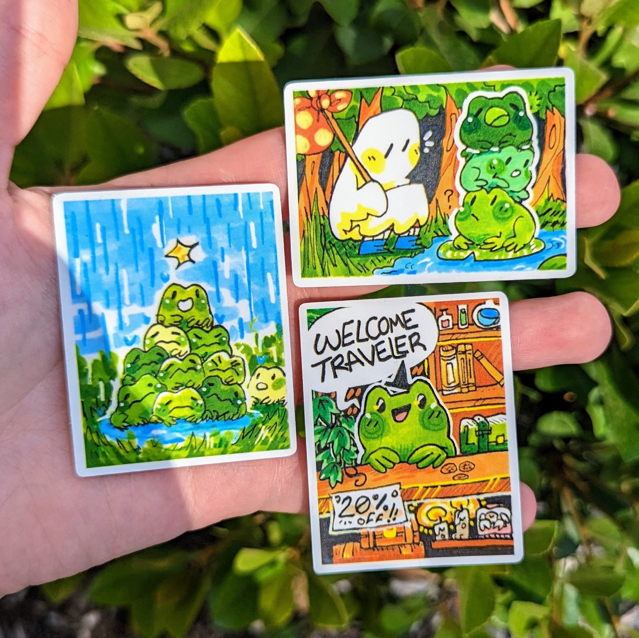 Tiny Frog Art Waterproof Sticker Set V2! - Etsy