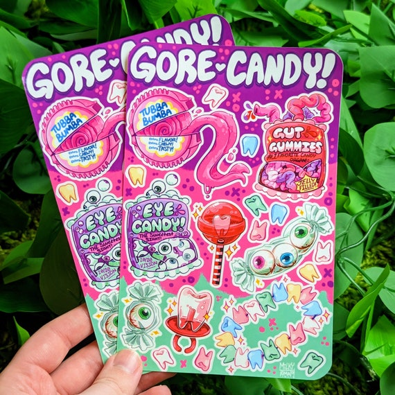 Gore Candy Waterproof Sticker Sheet! - Etsy Norway