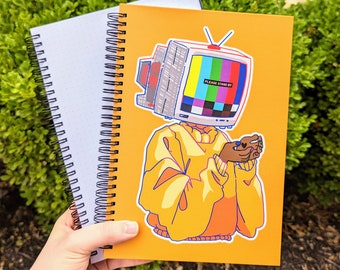 Classic TV Head Hardcover Dotted Notebook!