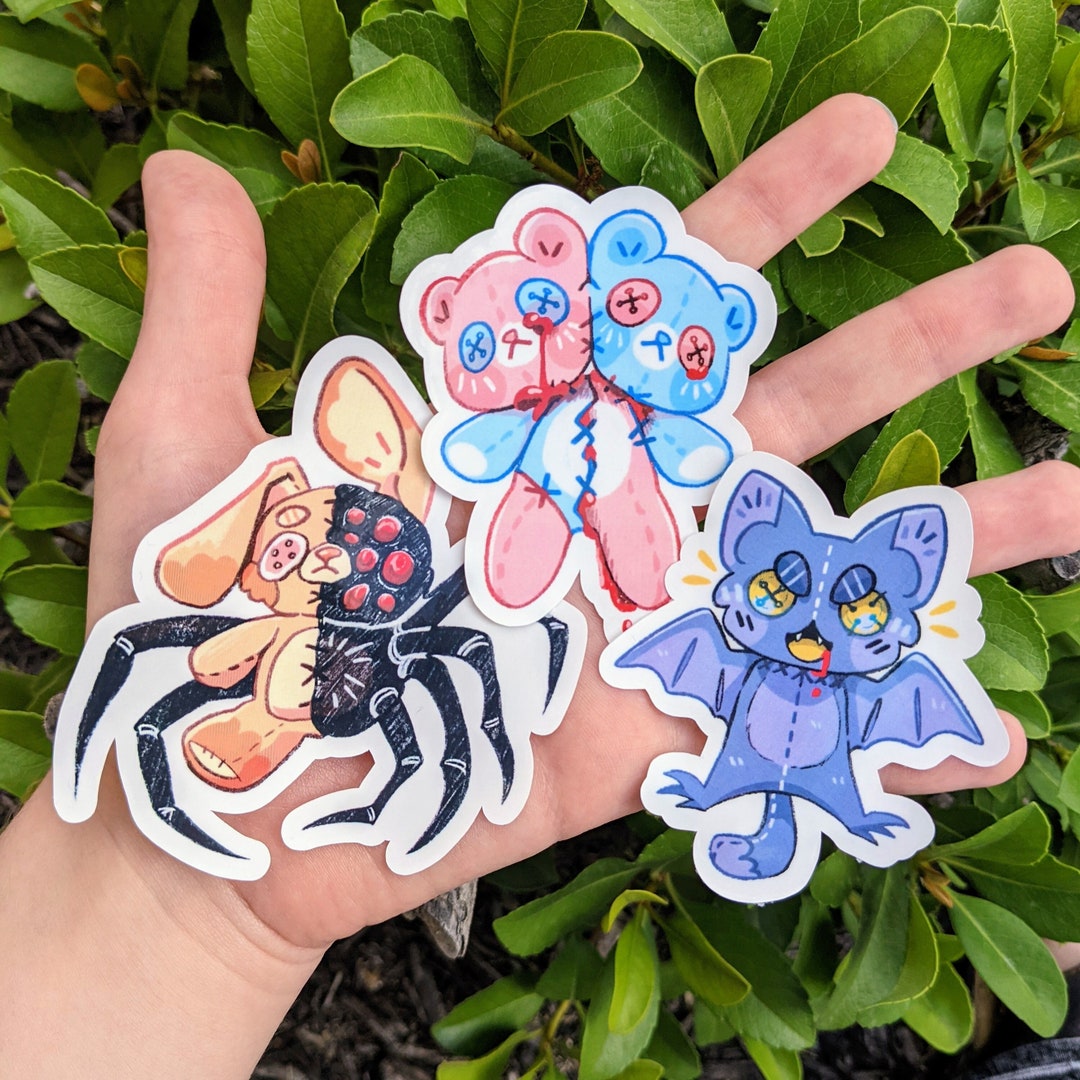 Creepy Cute Bunny Plush Die Cut Waterproof Vinyl Sticker [DISCONTINUED]