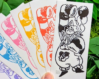 Mini impresiones de sellos de payaso triste