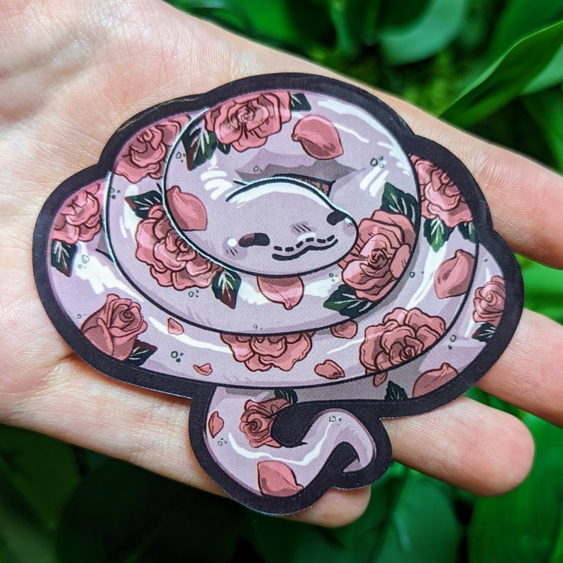 Color Tattoo Snake Waterproof Stickers Rose