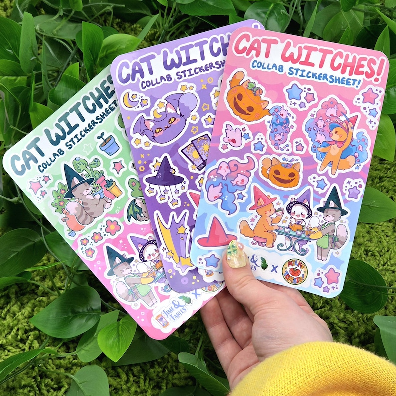 Cat Witch Collab Sticker Sheets! - Etsy
