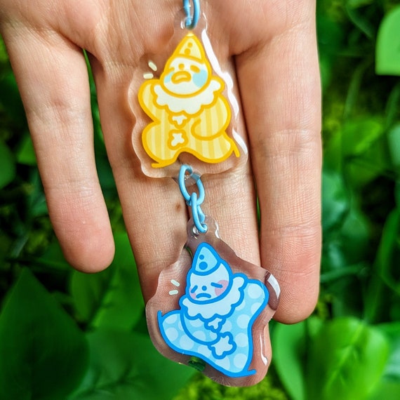 Cute Lil Clown Dangling Keychain! - Etsy
