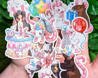 Rat Party Stickers