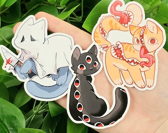 Creepy Cat Stickers!