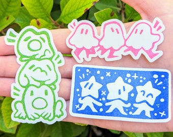 Cute Stamp Waterproof Stickers!