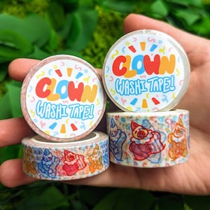 Cute Lil Clowns Washi Tape!