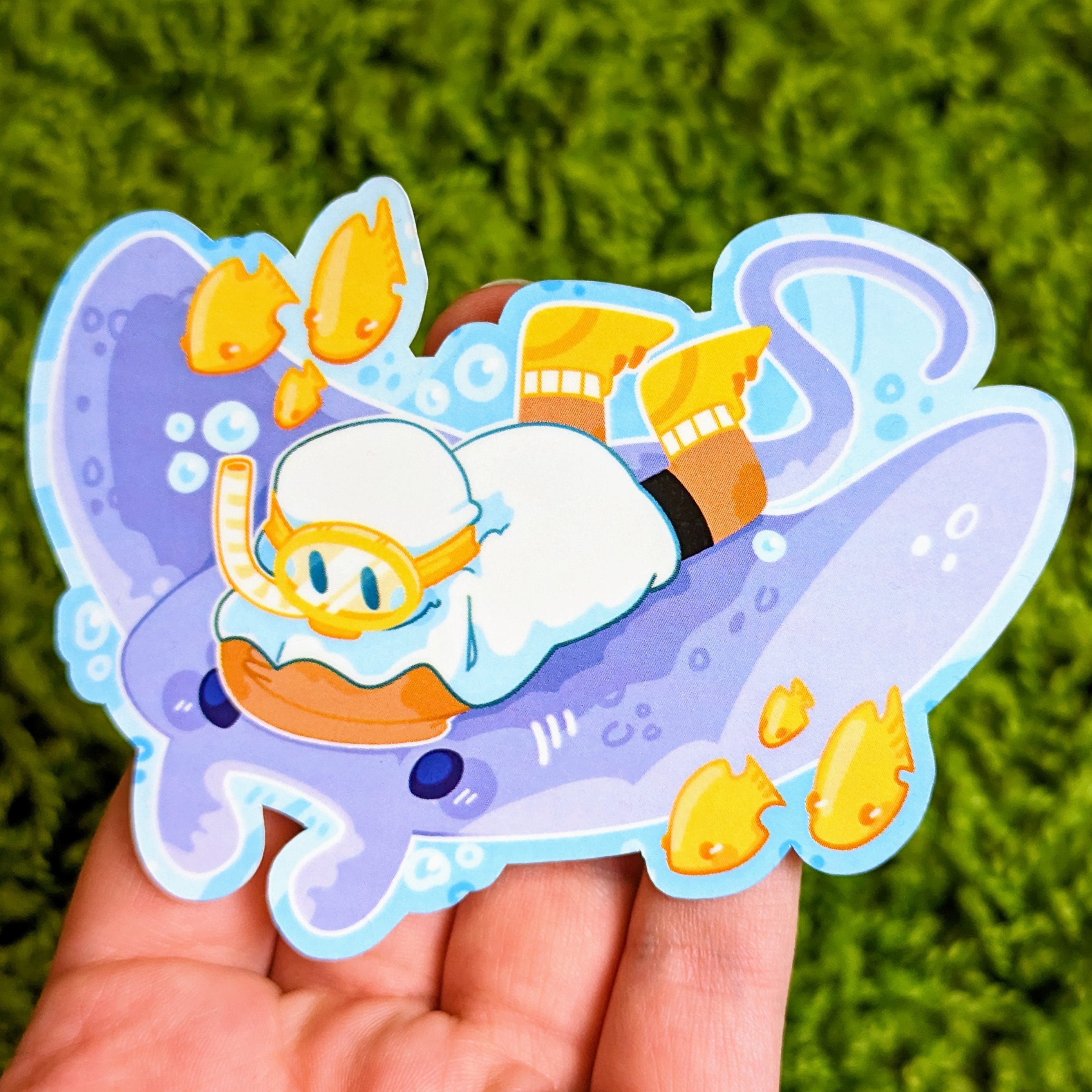 Cute Scuba Diving Ghost Waterproof Stickers! V10 - Etsy