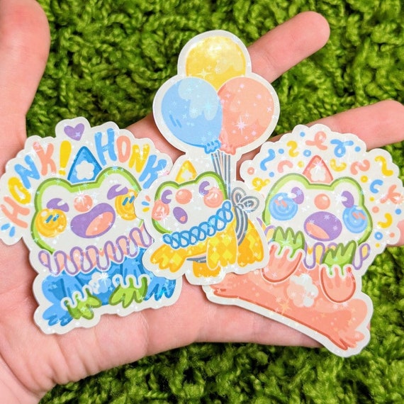 Frog Clown Stickers