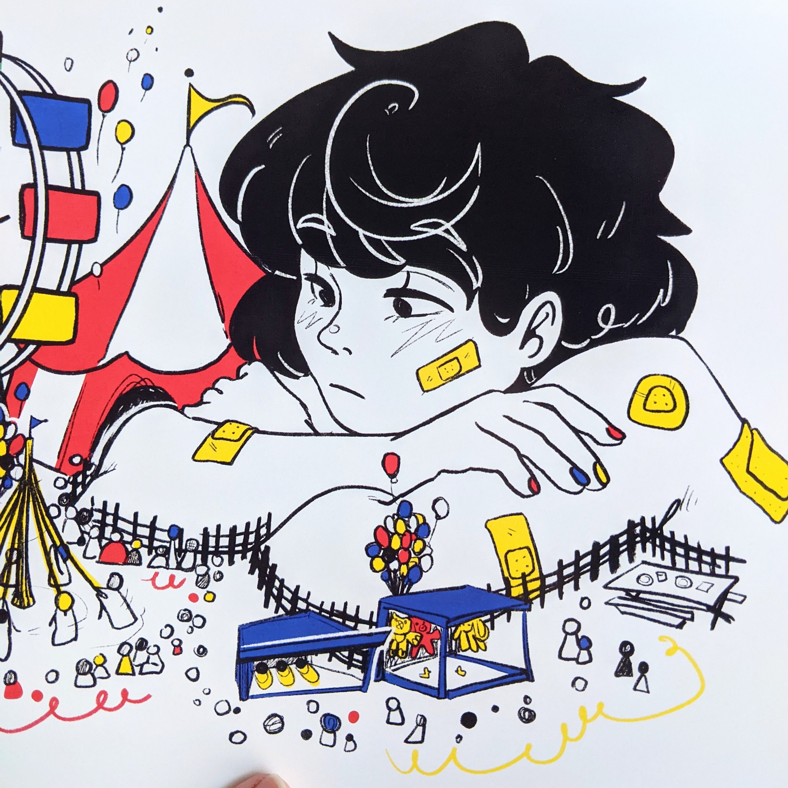 Circus Daydream Sticker // Primary Color Carnival - Etsy