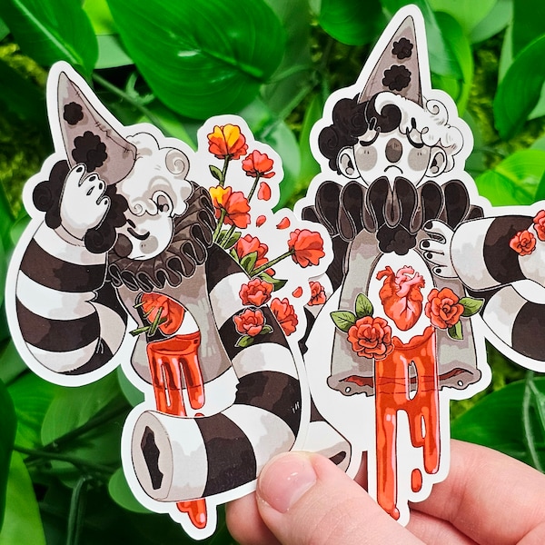 Bleeding Heart Clown Stickers