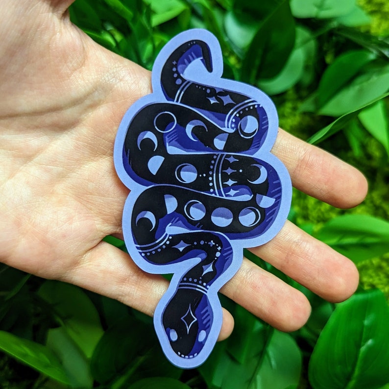 Color Tattoo Snake Waterproof Stickers Moons