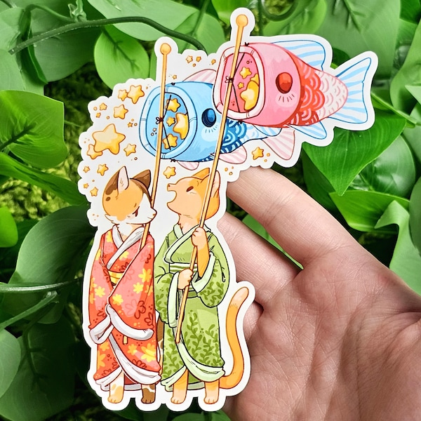 Kimono Cats Sticker