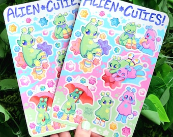 Cute Alien Sticker Sheet!