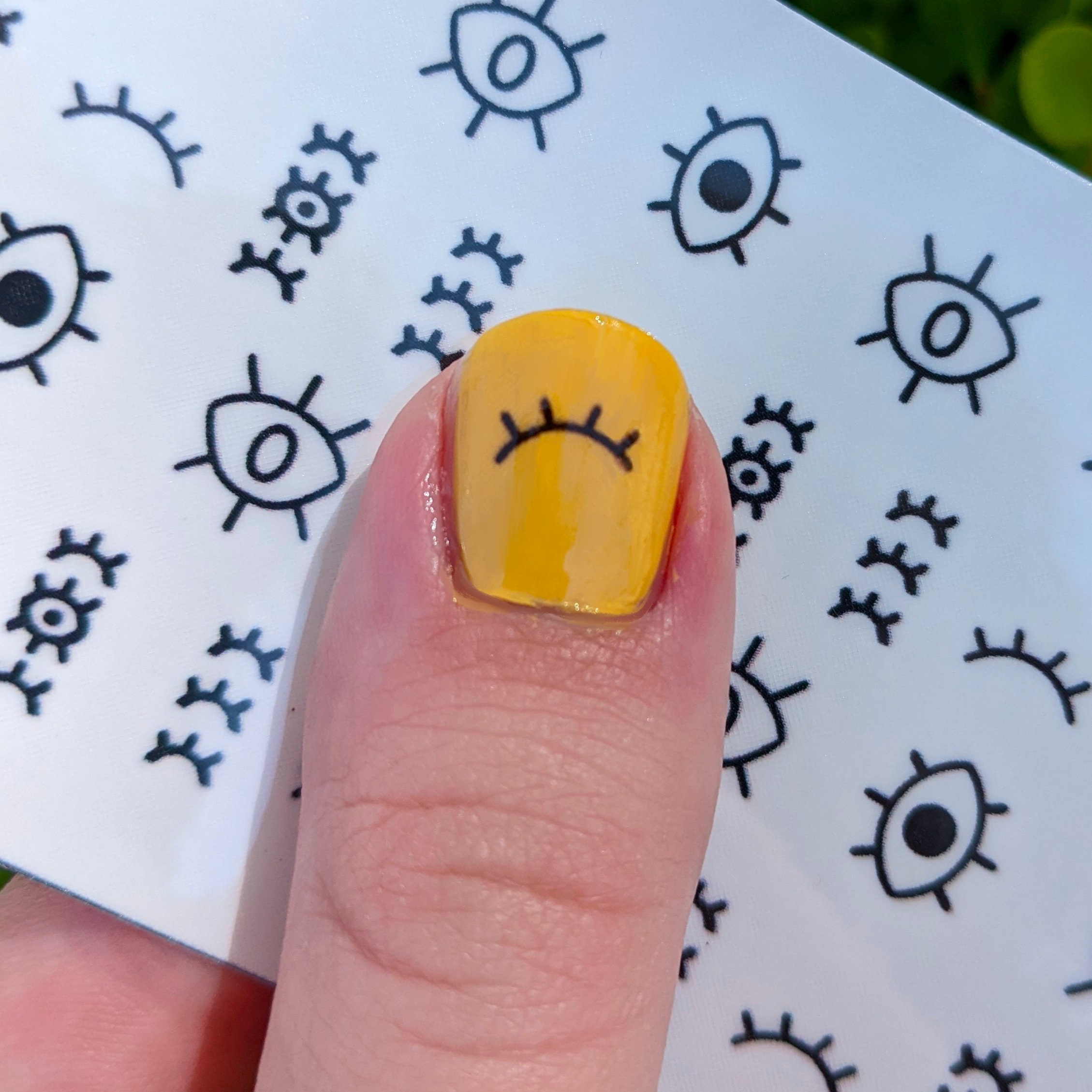 Nail Art Nagel Sticker * Wasser Transfer Tattoo * Emoji Smiley Symbol
