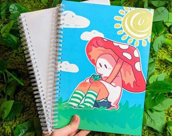 Red Mushroom Ghost Large Reusable Sticker Book!