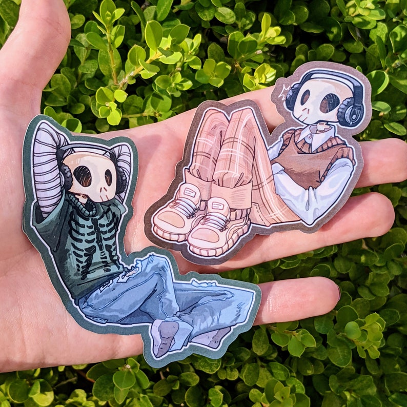 Aesthetic Skeleton Stickers // Waterproof/weatherproof Sticker Etsy