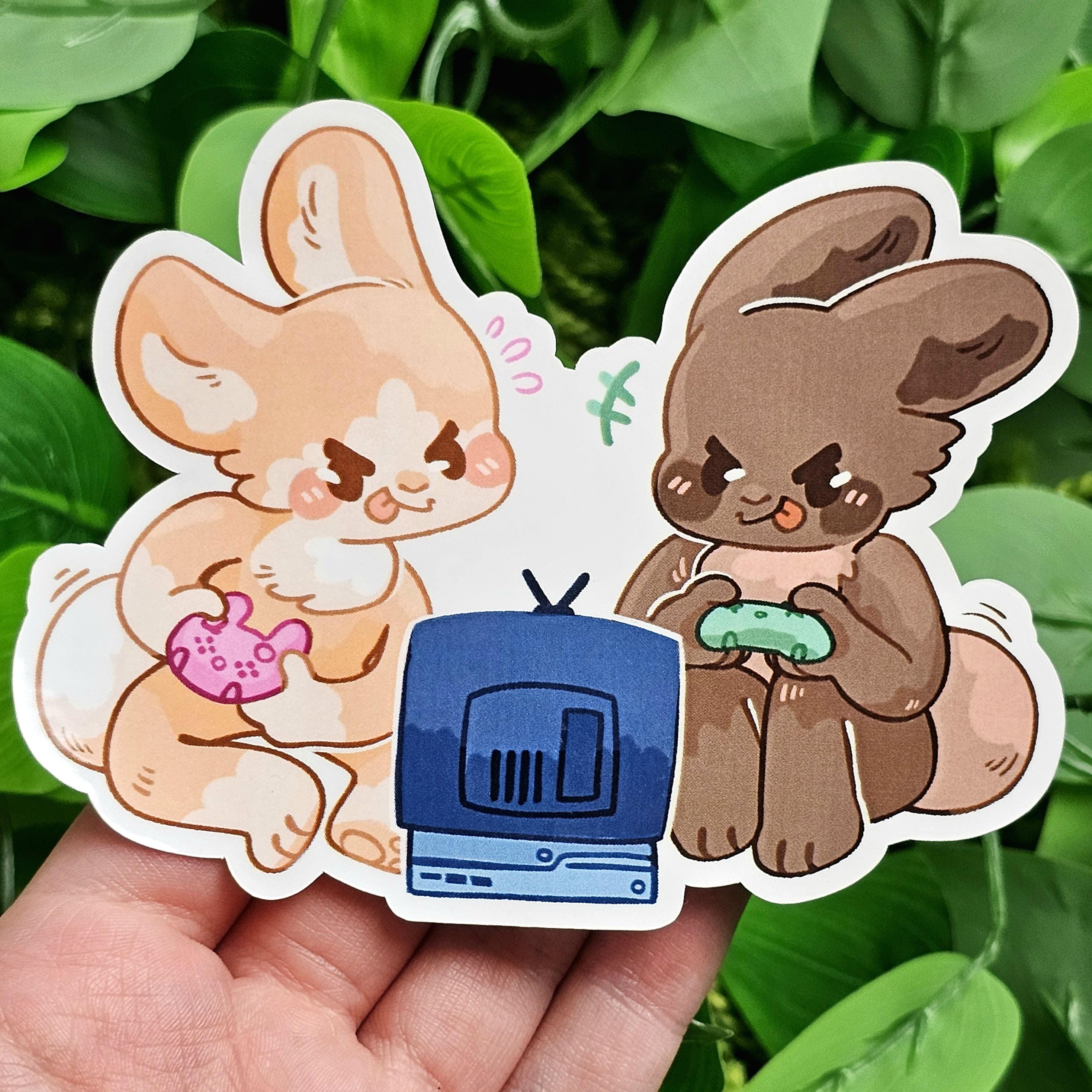 Rabbit Game Sticker Hobby Bunny Gamers Sticker - Etsy