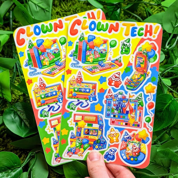 Clown Tech Sticker Sheet