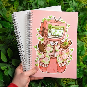 Strawberry Sprout TV Head Lg Reusable Sticker Book