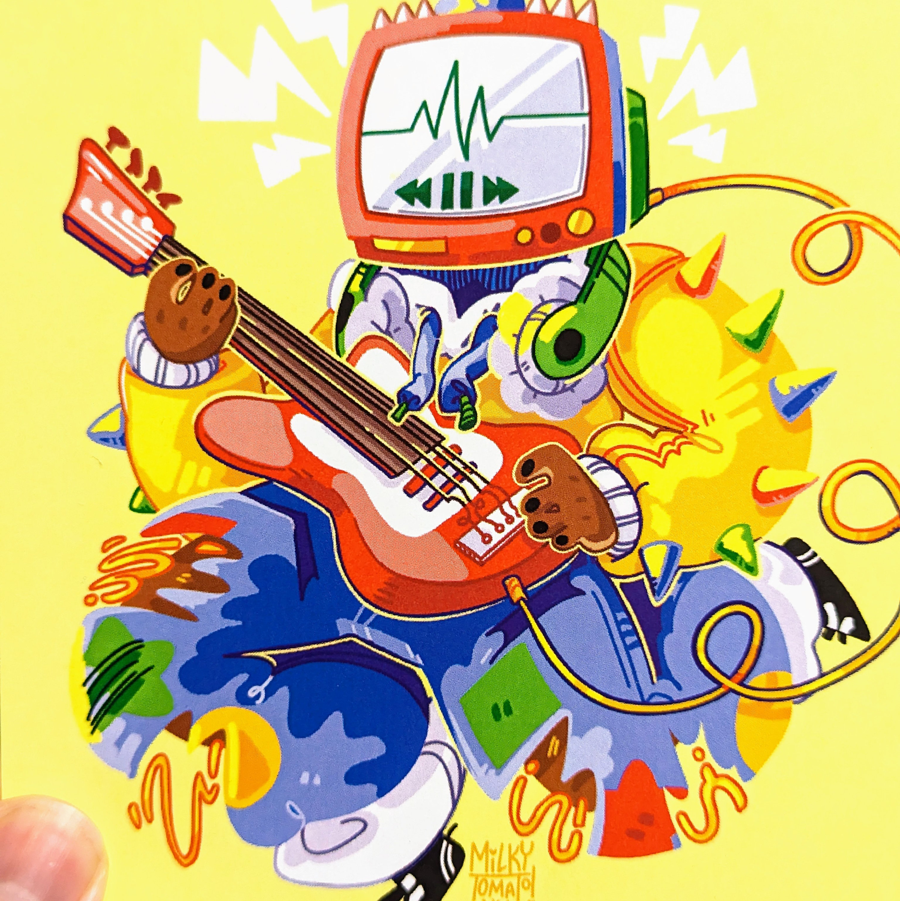 Kidcore Punk TV Head 8x8 Glossy Square Print! - Etsy