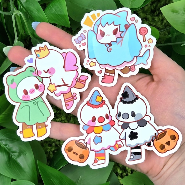 Cute Costume Ghost Stickers