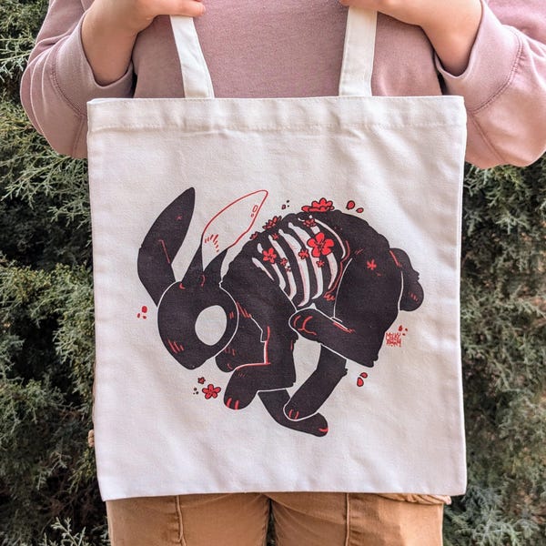 Skelett Kanin Tote Bag