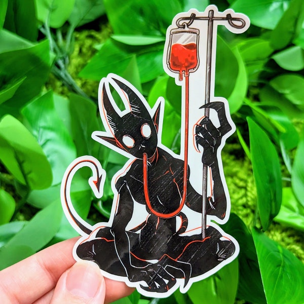 Blood Bag Demon Waterproof Sticker!