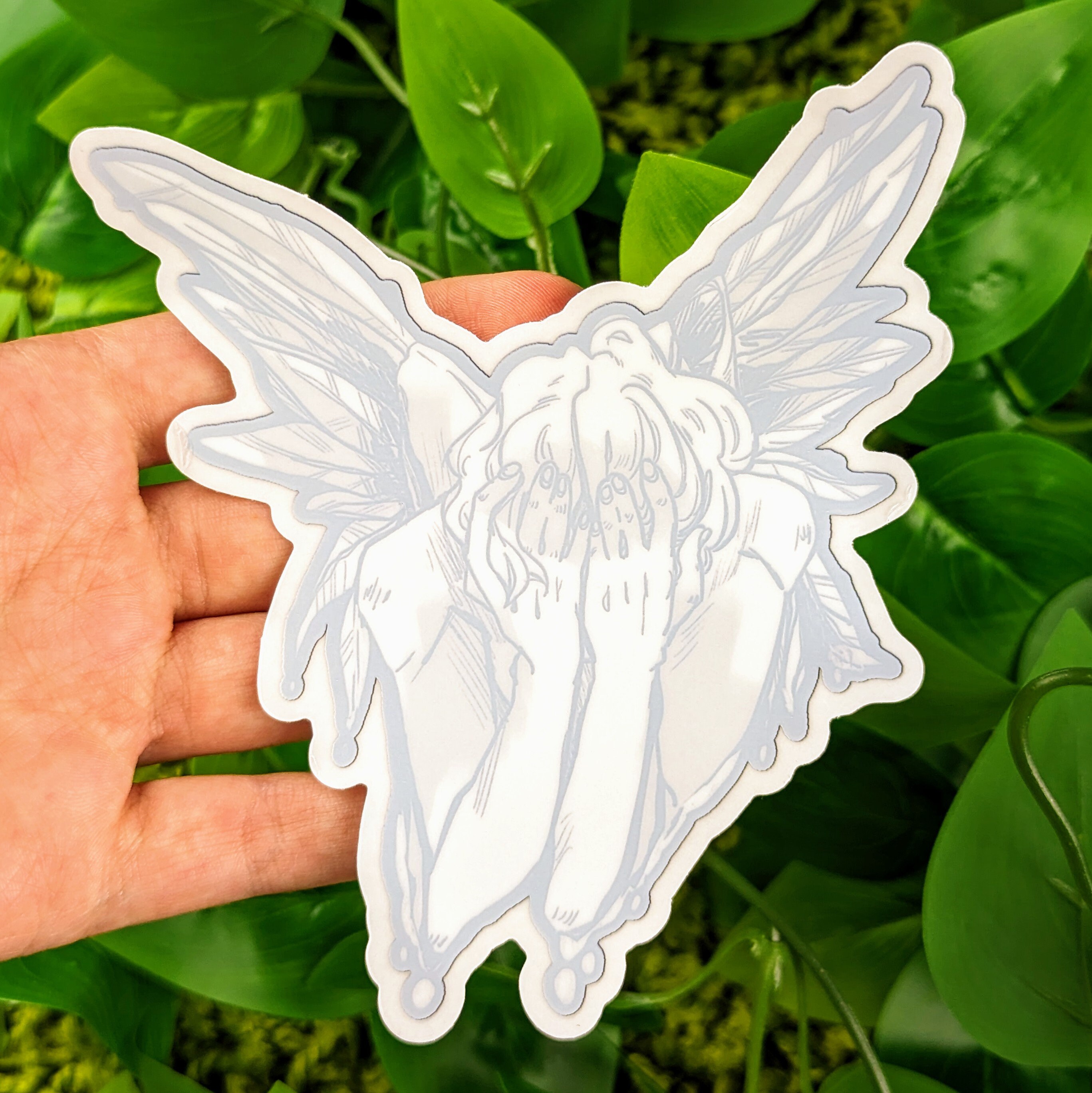 Fallen Angel Window Sticker - Etsy