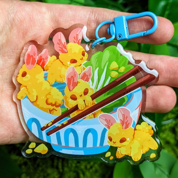 Bunny Keychain - Etsy