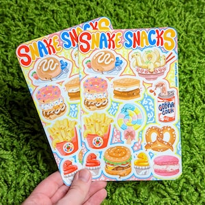 Snake Snacks Wasserfester Sticker Bogen!