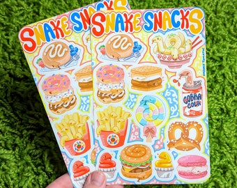 Snake Snacks Waterproof Sticker Sheet!