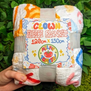 Cute Lil Clowns Throw Blanket // Soft Fabric Throw Blanket